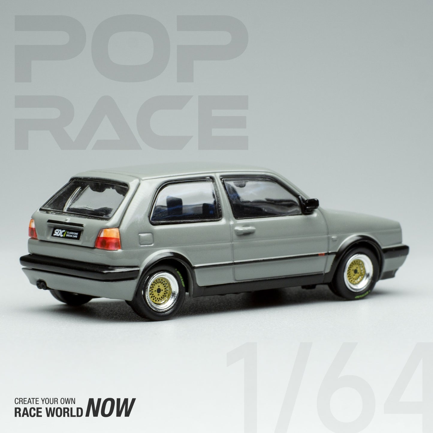 POPRACE 1/64 Volkswagen Golf GTI MK2 Grey PR64-GFM2-GRY