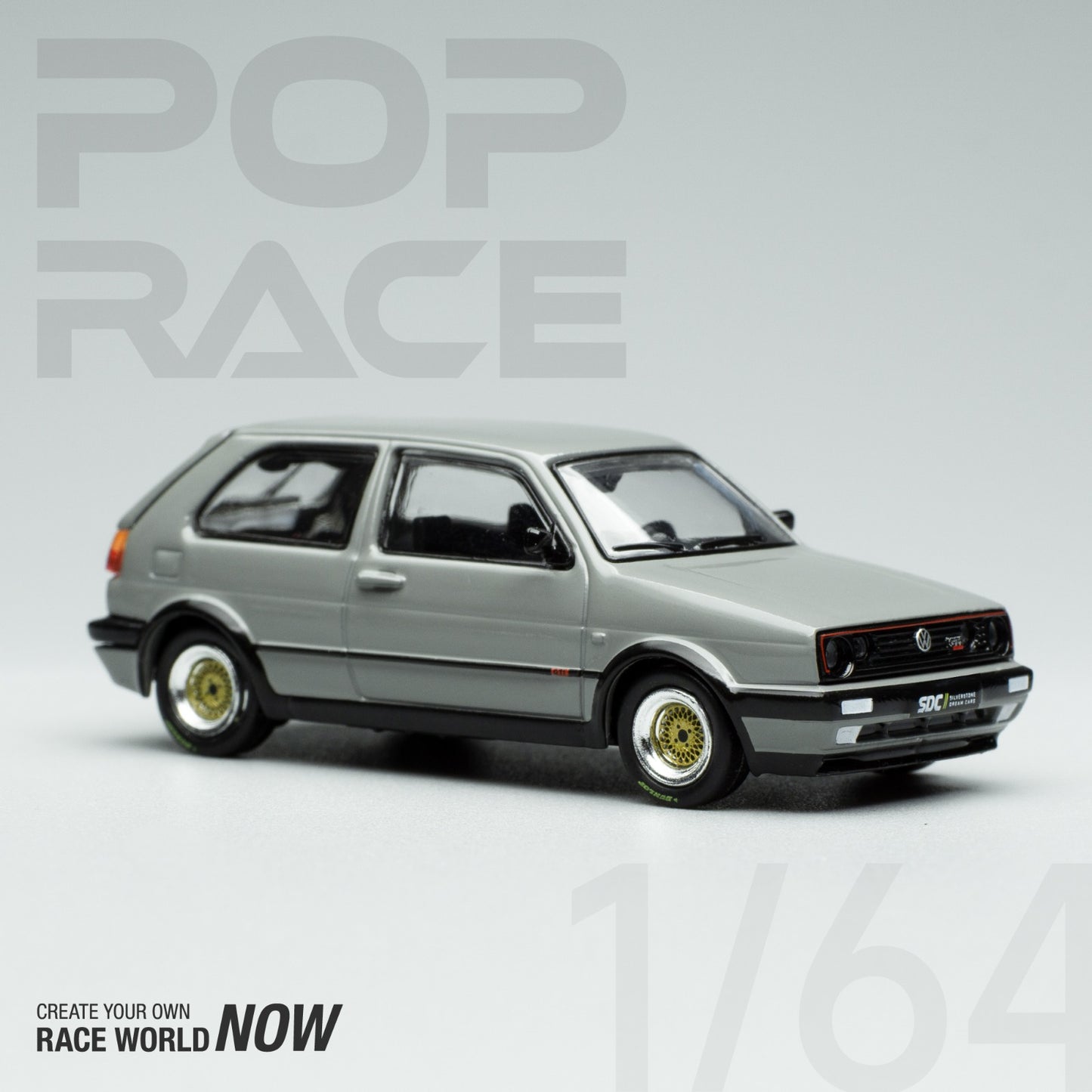 POPRACE 1/64 Volkswagen Golf GTI MK2 Grey PR64-GFM2-GRY