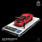 TIME MICRO 1/64 NISSAN GT-R R32 RED with Figurine