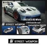 PREORDER Street Weapon 1/64 992 GT3 RS WHITE (Approx. Release Date : JUNE 2023 subject to manufacturer's final decision)