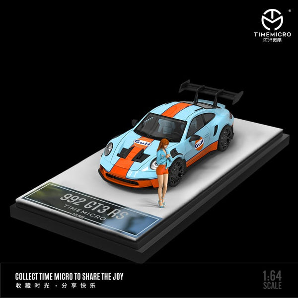 TIME MICRO 1/64 992 GT3 RS with figurine GULF