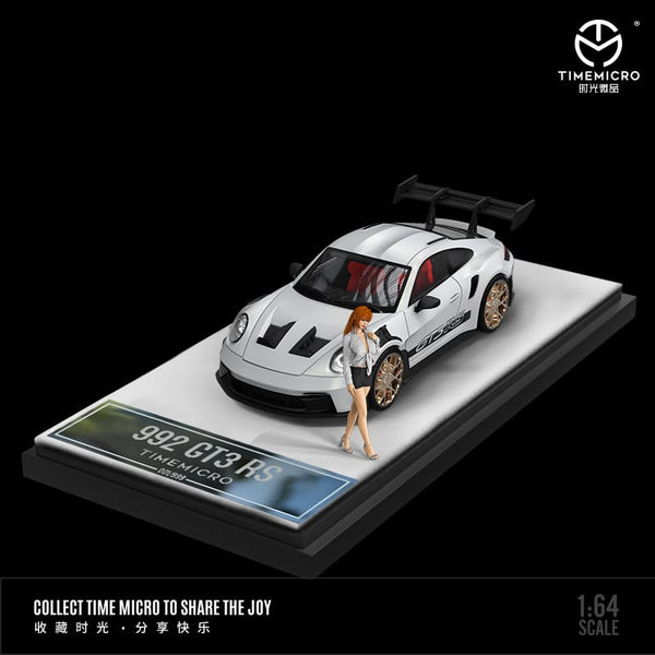 TIME MICRO 1/64 992 GT3 RS with figurine SILVER