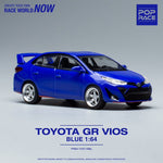 PREORDER POPRACE 1/64 TOYOTA GR VIOS BLUE PR64-TVIO-19BL (Approx. release in Q2 2023 and subject to the manufacturer's final decision)