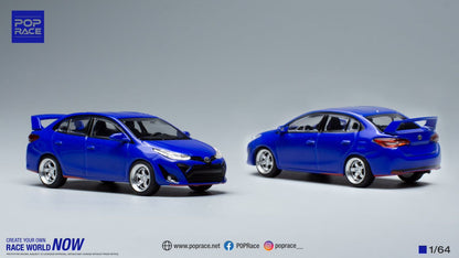 PREORDER POPRACE 1/64 TOYOTA GR VIOS BLUE PR64-TVIO-19BL (Approx. release in Q2 2023 and subject to the manufacturer's final decision)
