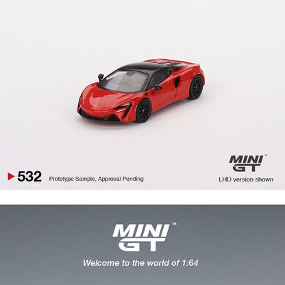 MINI GT 1/64  McLaren Artura Vermillion Red 2023 LHD MGT00532-L