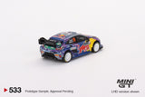 MINI GT 1/64 Ford Puma Rally1 #19 M-Sport Ford WRT 2002 Rally MonteCarlo Winner LHD MGT00533-L