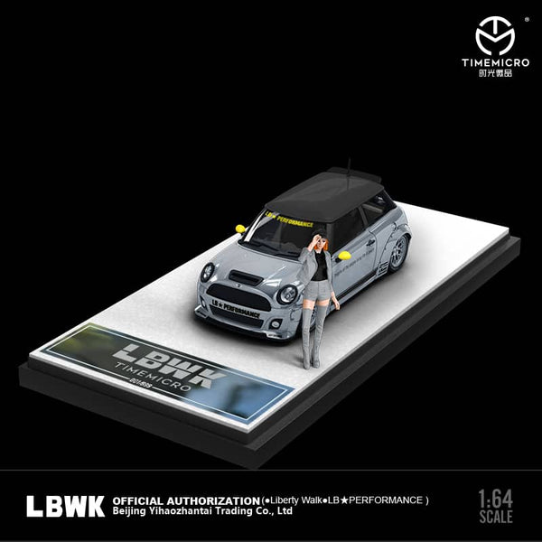 TIME MICRO 1/64 Mini Cooper R56 LB Silver with Figurine