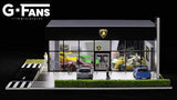 G-FANS 1/64 Diorama with LED Light Lamborghini Showroom 710034