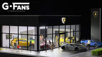 G-FANS 1/64 Diorama with LED Light Lamborghini Showroom 710034