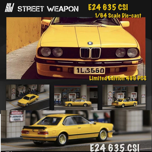 Street Weapon 1/64 BMW E24 635 CSI YELLOW