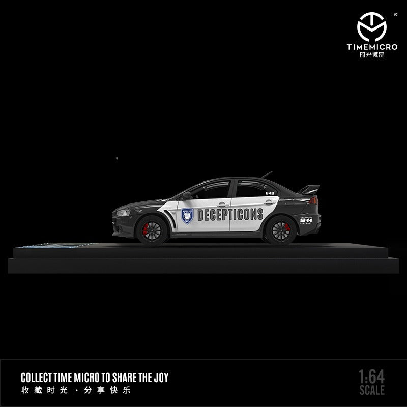 TIME MICRO 1/64 Mitsubishi EVO X Police Car "DECEPTICONS"