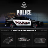 TIME MICRO 1/64 Mitsubishi EVO X Police Car