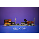 MAGIC CITY 1/64 Diorama - Mitsubishi Auto Repair & 7/11 Supermarket Scene 110054