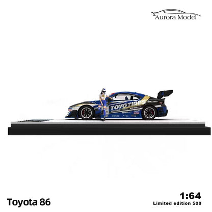 AURORA MODEL 1/64 Future Toyota 86 Concept Rocket Bunny with Figurine