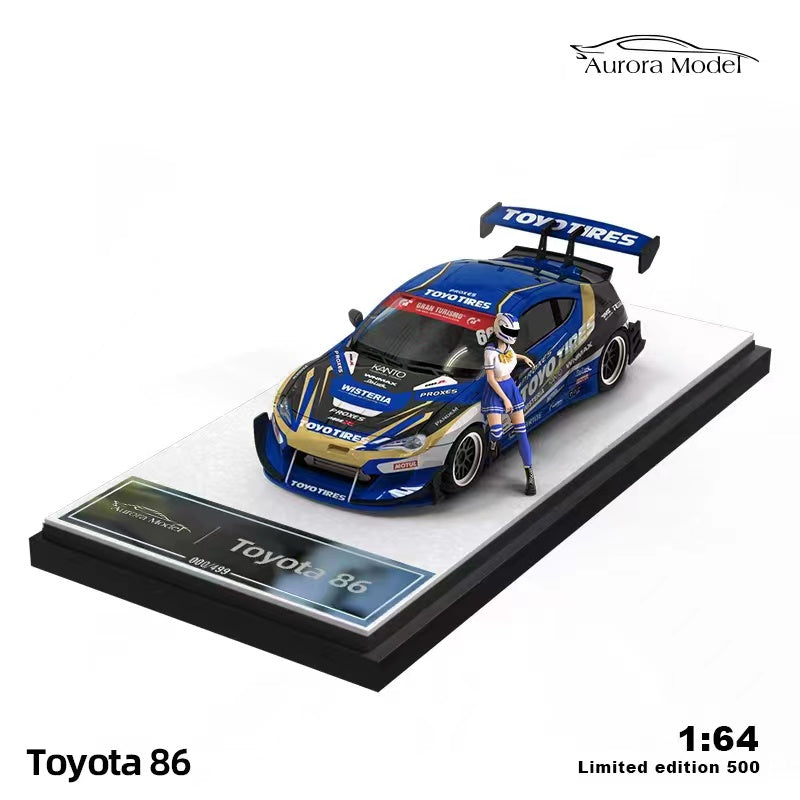 AURORA MODEL 1/64 Future Toyota 86 Concept Rocket Bunny with Figurine