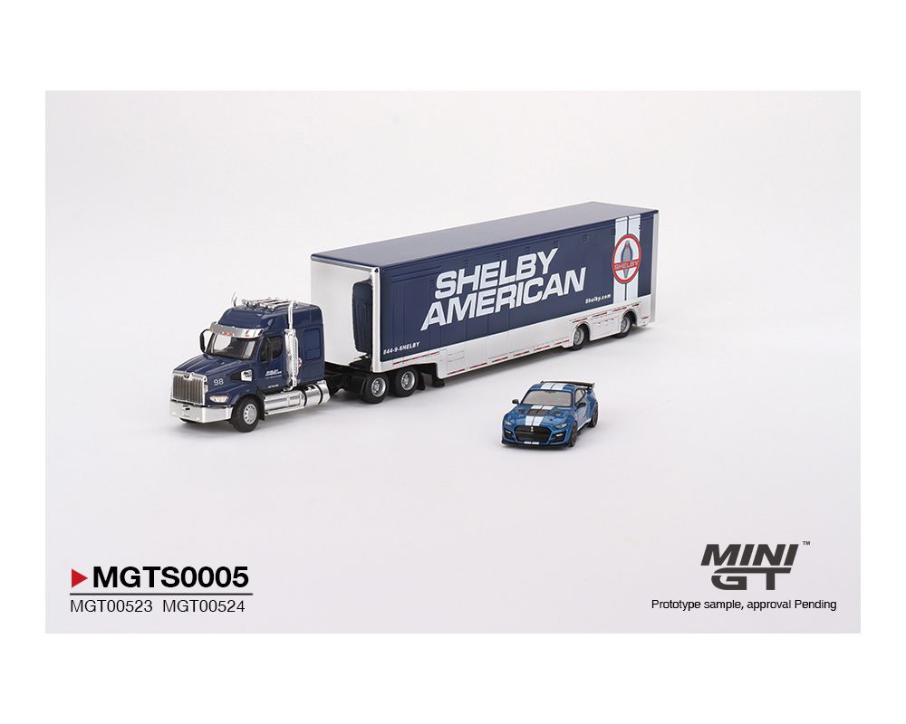 MINI GT 1/64 SHELBY American Transporter Set Western Star 49X & Shelby GT500 SE Widebody MGTS0005