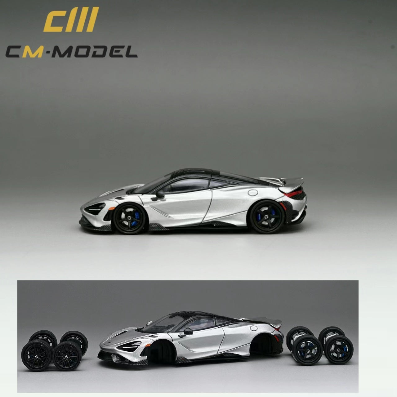 CM MODEL 1/64 Mclaren 765LT Silver