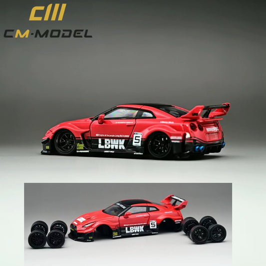 CM MODEL 1/64 Nissan 35GTRR LBWK Super Silhouette Red #5