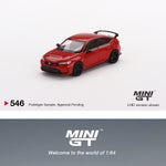 MINI GT 1/64 Honda Civic Type R Rallye Red 2023 w/ Advan GT Wheel LHD MGT00546-L