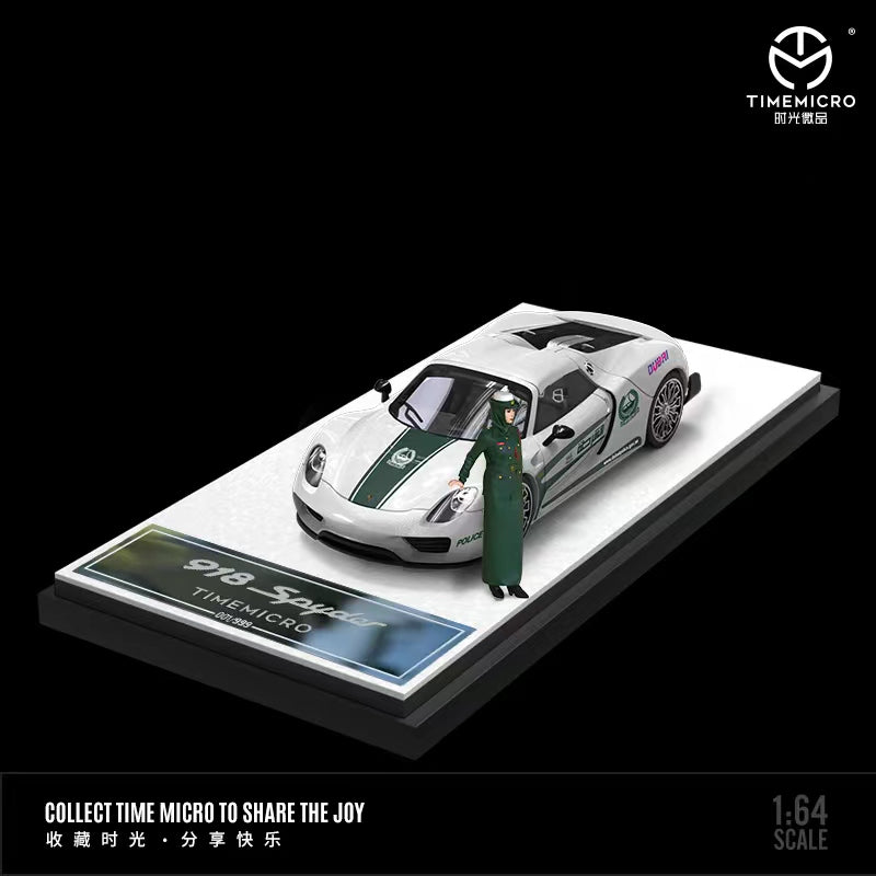 TIME MICRO 1/64 918 Dubai Police Car with Figurine