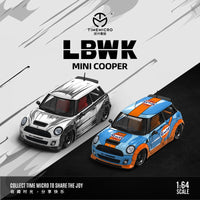 TIME MICRO 1/64 LBWK Mini Cooper WHITE and GULF Manga Version Set