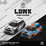 TIME MICRO 1/64 LBWK Mini Cooper WHITE and GULF Manga Version Set