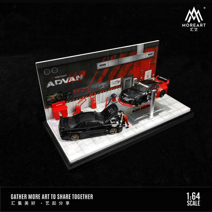 MOREART 1/64 ADVAN AUTOMOBILE REPAIR WORKSHOP