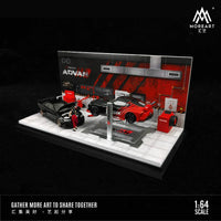 MOREART 1/64 ADVAN AUTOMOBILE REPAIR WORKSHOP