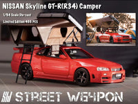 Street Weapon 1/64 NISSAN Skyline GT-R (R34) Camper Red