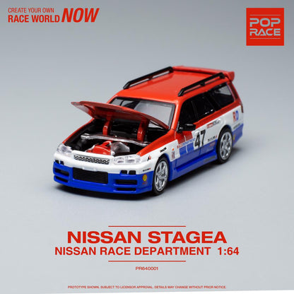 POPRACE 1/64 NISSAN STAGEA RACE DEPARTMENT PR64001