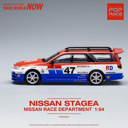 POPRACE 1/64 NISSAN STAGEA RACE DEPARTMENT PR64001