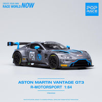 POPRACE 1/64 ASTON MARTIN GT3 R MOTORSPORTS GREY PR64005