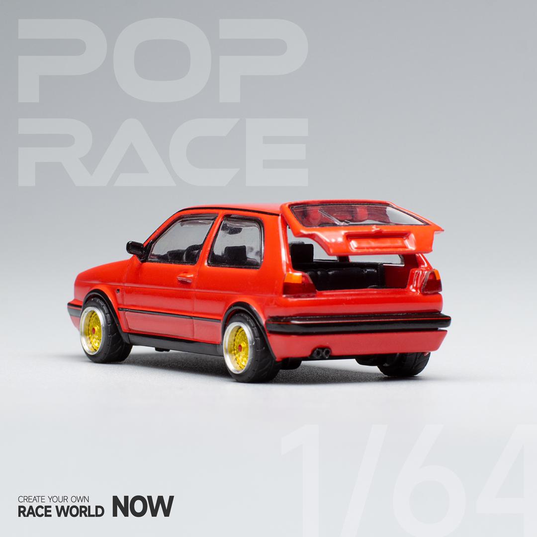 POPRACE 1/64 VOLKSWAGEN GOLF GTI MK2 RED PR64003