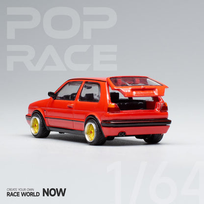 POPRACE 1/64 VOLKSWAGEN GOLF GTI MK2 RED PR64003
