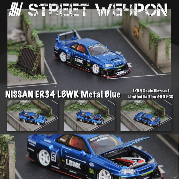 Street Weapon 1/64 LBWK ER34 Metallic Blue – Tokyo Station