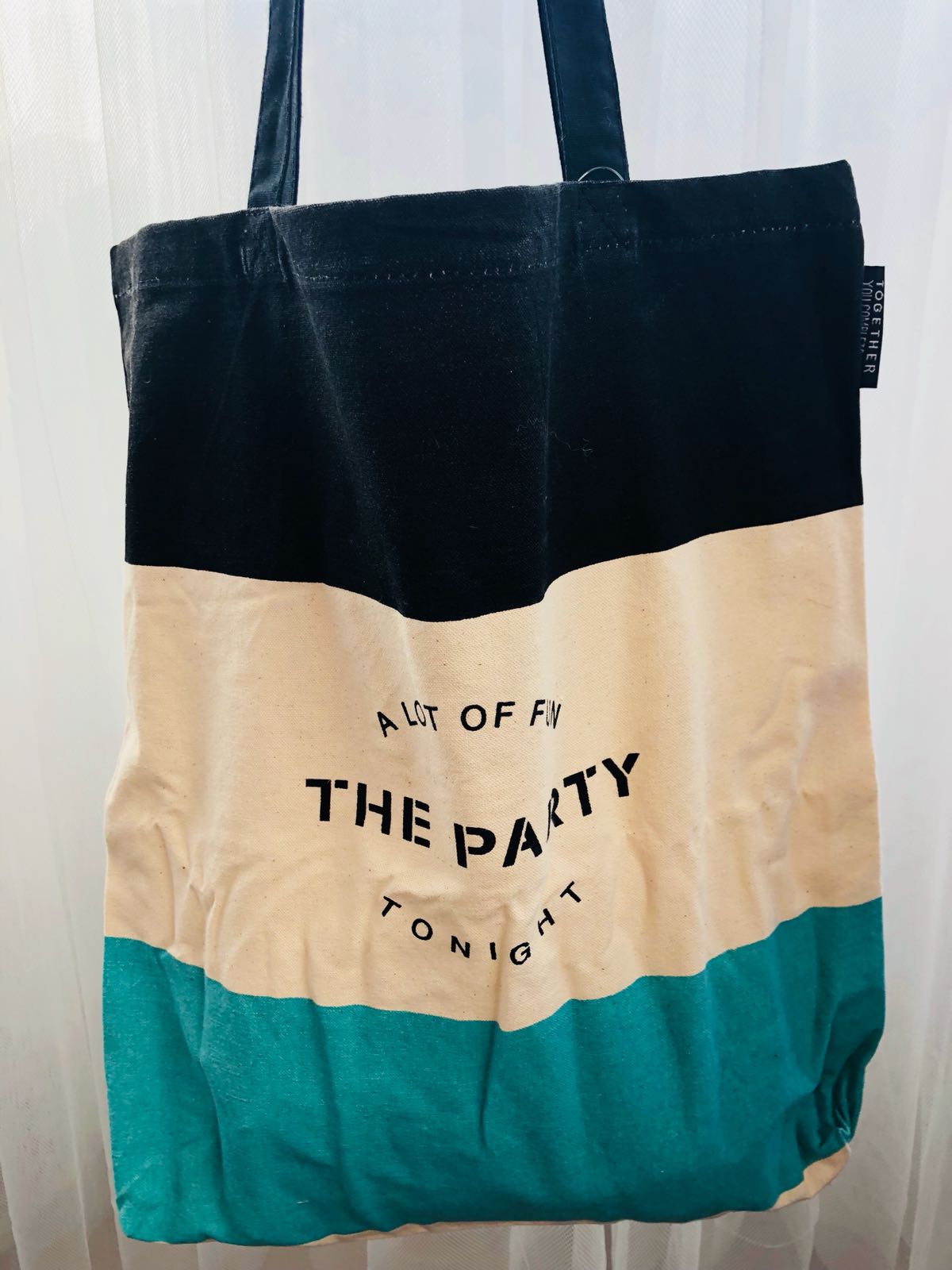 THE PARTY tote bag - Black/Green