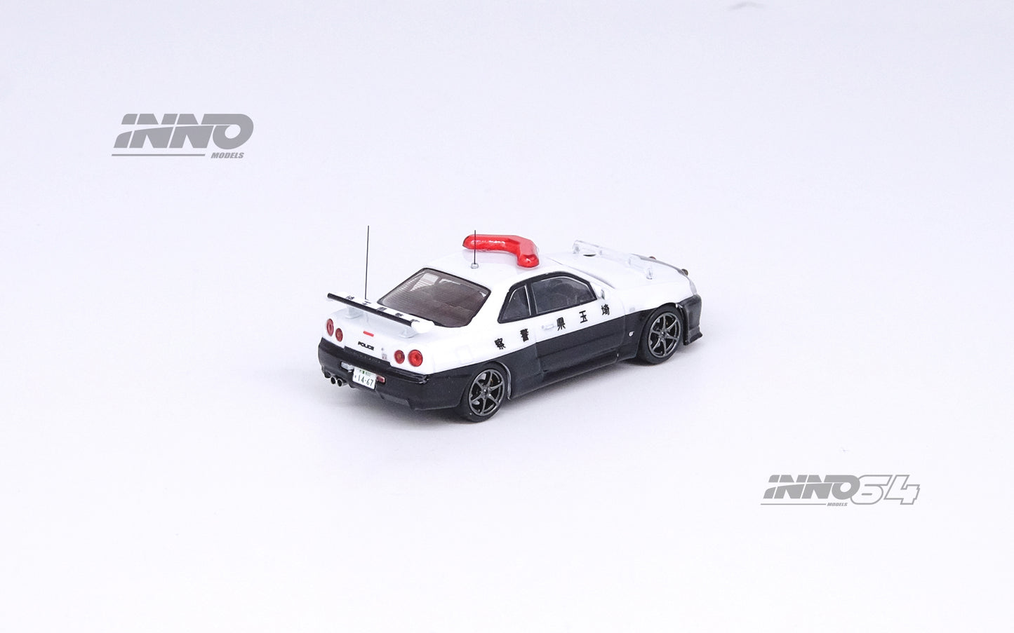 INNO64 1/64 NISSAN SKYLINE GT-R (R34) Japanese Police Car IN64-R34-JPC
