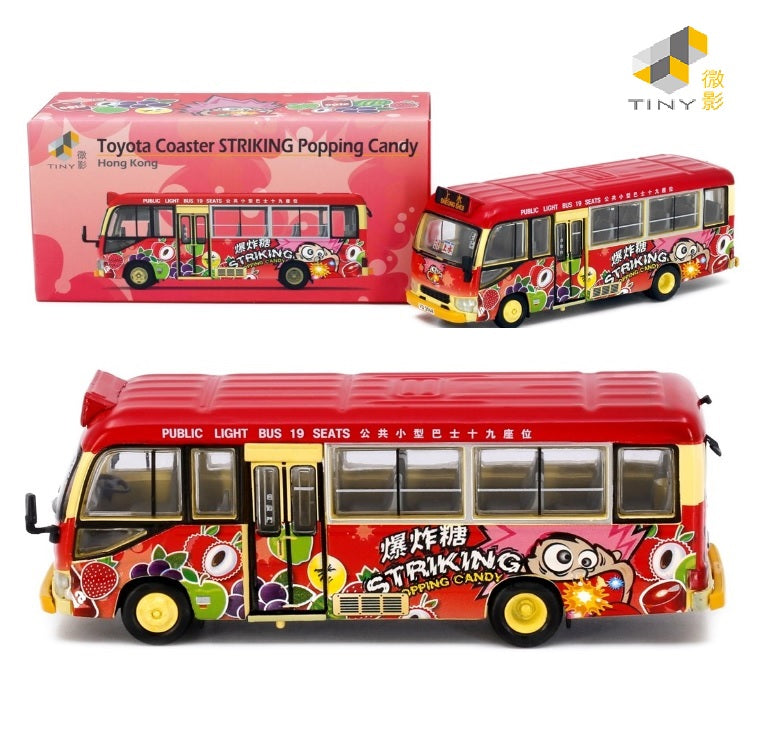 TINY 微影 1/76 Toyota Coaster (B70) Red Minibus (19-seats) Striking 紅色小巴 (十九座) 爆炸糖 ATC65532