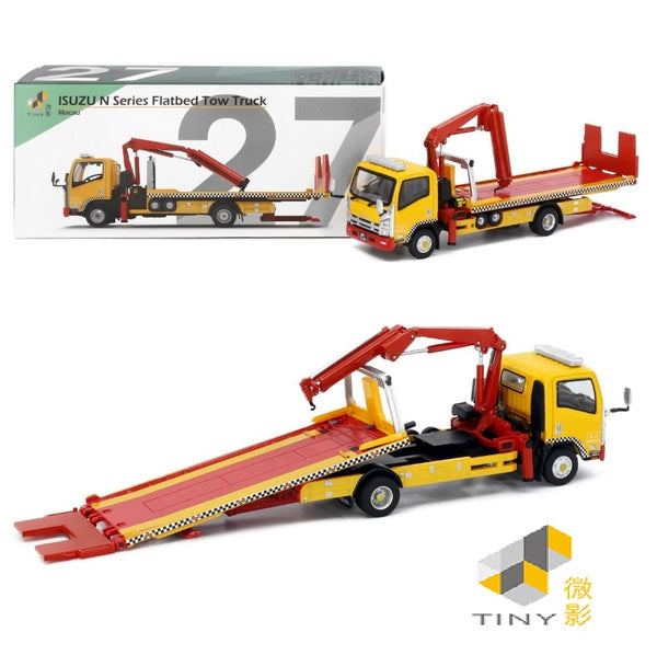 TINY 微影 MC27 ISUZU N Series Macau Flatbed Tow Truck (Yellow) ATCMC64004