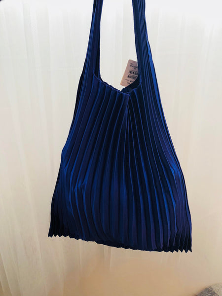 Japanese Vertical Pleats Bag - Purple
