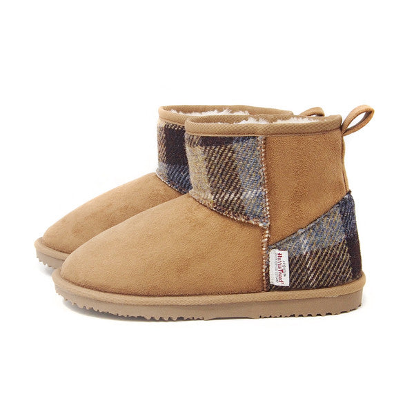 Harris Tweed Boots Camel Large