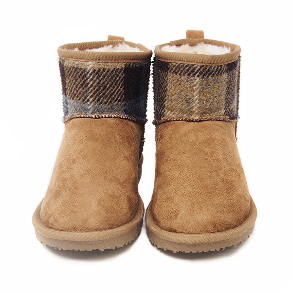 Harris Tweed Boots Camel Large