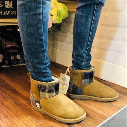 Harris Tweed Boots Camel Medium