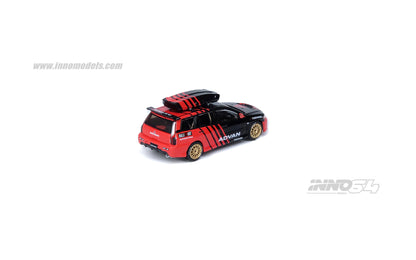 INNO64 1/64 MITSUBISHI LANCER EVOLUTION IX Wagon "ADVAN" Livery With Race Car Interior and Roof Cargo Box IN64-EVO9W-ADRB