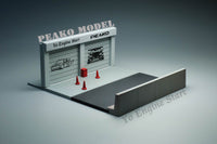 PEAKO64 1/64 Peako Model Mitsubishi 2006 Lancer Evolution VIII GREY with Tuning Parts and Car Park 64101