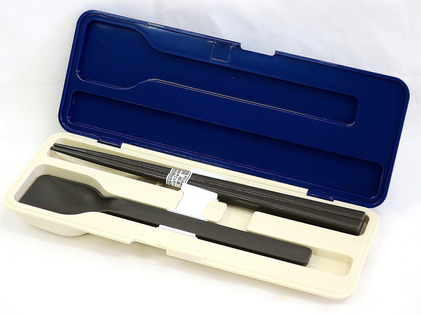 OSK LUNCH CHIME Chopsticks & Spoon Combi Set Navy Blue CT-29