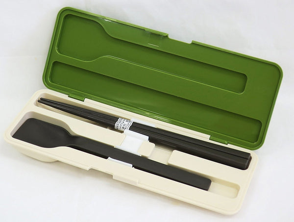OSK LUNCH CHIME Chopsticks & Spoon Combi Set Green CT-29