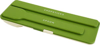 OSK LUNCH CHIME Chopsticks & Spoon Combi Set Green CT-29
