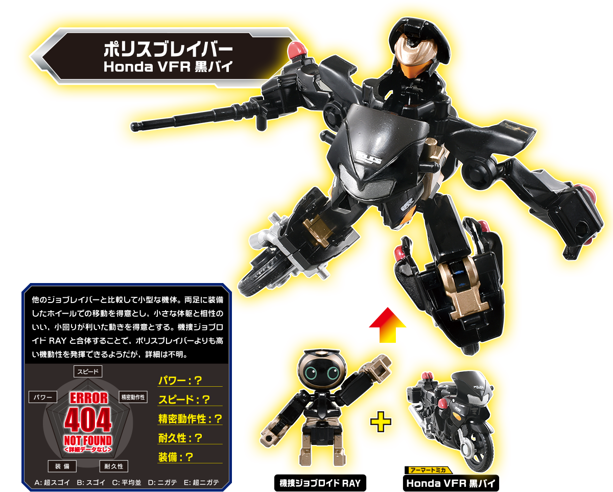 Tomica JOBRAVER Police Braver ZERO Perfect Set 4904810206934