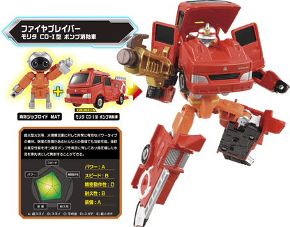 Tomica JOBRAVER DX SET Police / Fire Fighting / Rescue (Speical GOLD Weapons included)  4904810189749